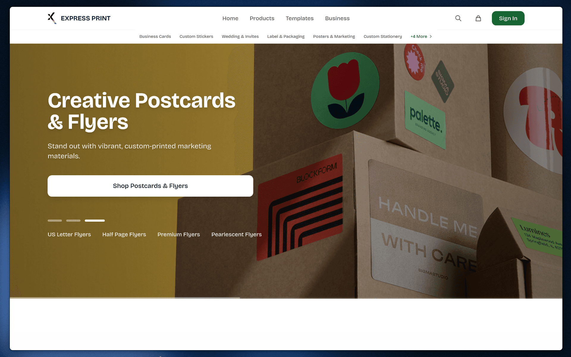 XpressPrints e-commerce storefront